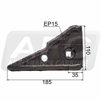Nez de contre-sep droit carbure