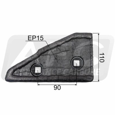 Nez de contre-sep carbure droit